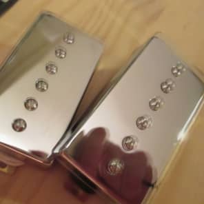 Guitar Madness P-94 Style Humbucker sized P-90 Pickups Chrome Covered (Alnico II) image 4