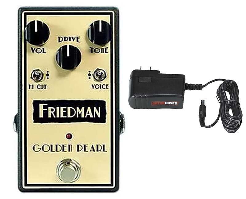 Friedman Amplification Golden Pearl Overdrive + Gator 9V Power