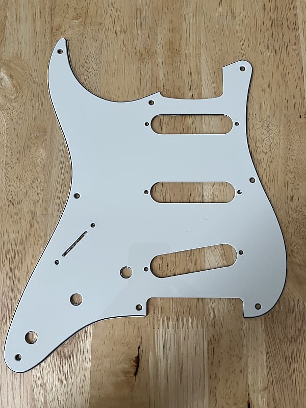 Left Handed Stratocaster Pickguard Parchment Reverb