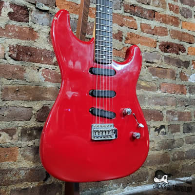 Stinger MIJ S-Style Electric Guitar (1980s Fiesta Red) image 2