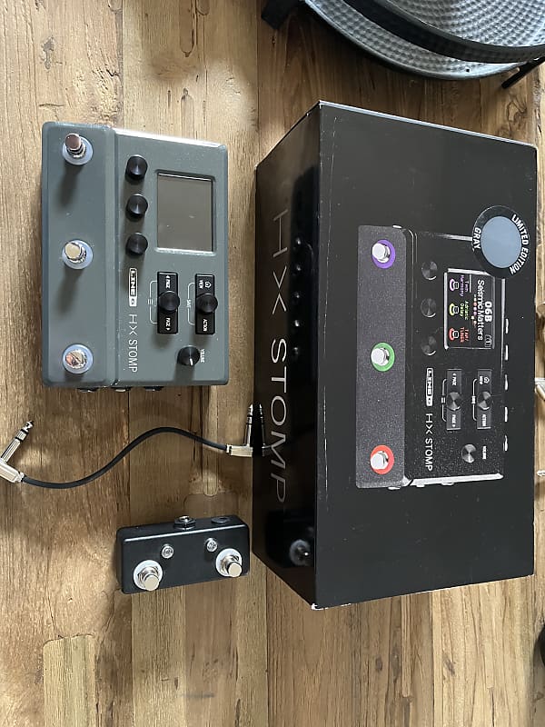 Line 6 HX Stomp Space Grey with extra footswitch, cable, and Reverb