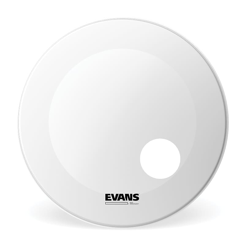 Evans EQ3 Resonant Coated White Bass Drum Head, 18 Inch image 1