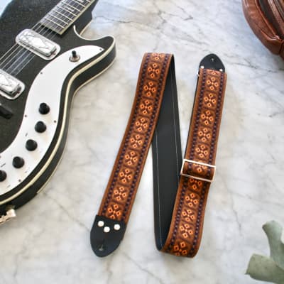 Vintage 60s Azur 'Tapestry' Hippie Guitar Strap Replica