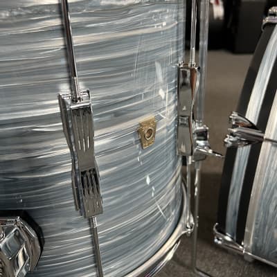 Ludwig Classic Maple Downbeat 12/14/20 Drum Set Kit in Vintage Blue Oyster w/ Club Date Lugs image 7