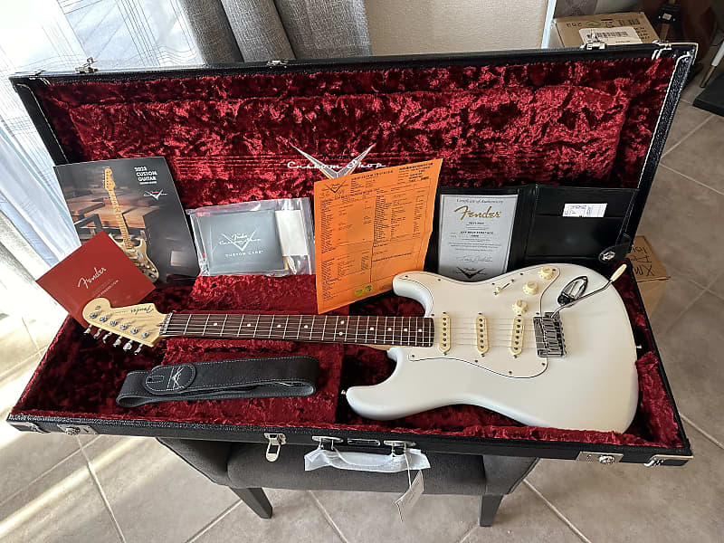 OPEN BOX 2023 Fender Custom Shop Jeff Beck Stratocaster - Olympic White, 8.3lbs image 1