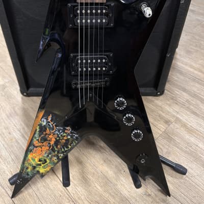 Dean razorback 2010s - Custom Painted Black | Reverb