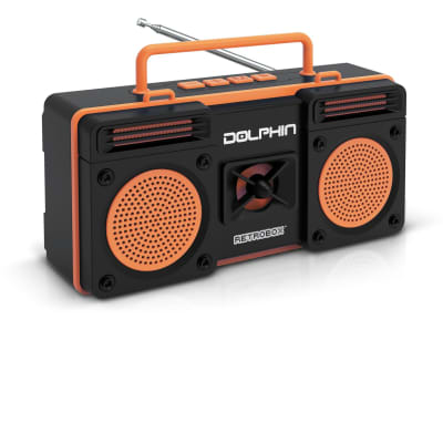 Dolphin RTX-20 Retrobox™ Portable Bluetooth Radio Choose from Colors - ORANGE image 1