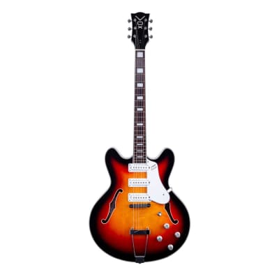 VOX BC-S66-SB Bobcat S66 Semi-Hollow Electric Guitar Sunburst w/ Hardcase for sale