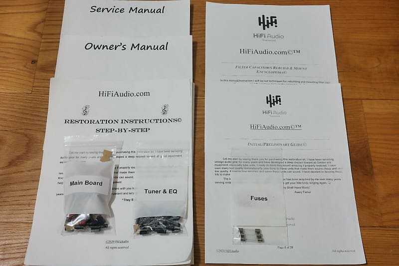 Sansui 331 restoration kit filter capacitor repair rebuild fix  			