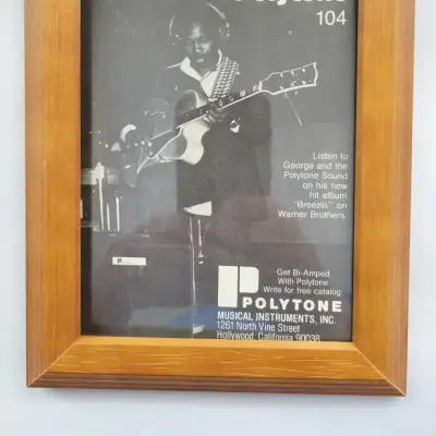 1976 Polytone  Amplifiers Promotional Ad Framed George Benson Polytone 104 Amp Original for sale