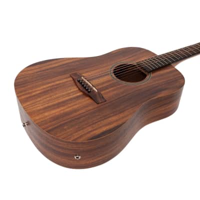 Martinez Acoustic-Electric Middy Traveller Guitar with Built-In Tuner (Rosewood) image 6