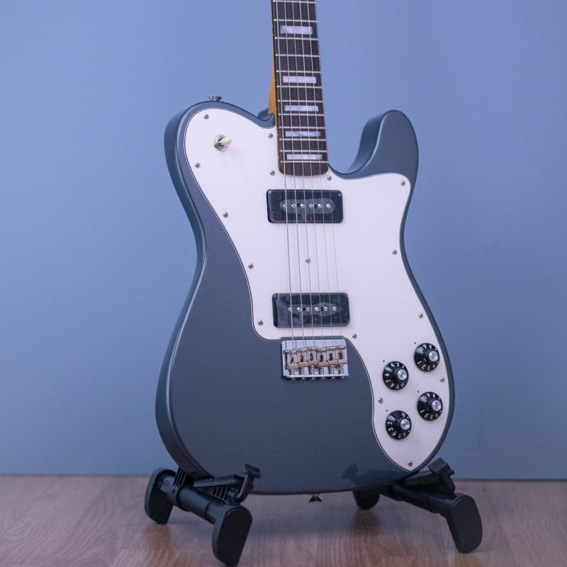 Photos - Guitar Fender Chris Shiflett Cleaver Telecaster Deluxe Charcoal Frost... Charcoal Frost Metallic 