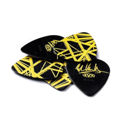 Dunlop EVH Eddie Van Halen VHII Bumblebee Player's Pack - 6 Black & Yellow Striped Guitar Picks image 2