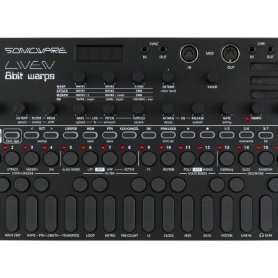 Sonicware Liven 8bit Warps 27-Key Synthesizer Groovebox | Reverb