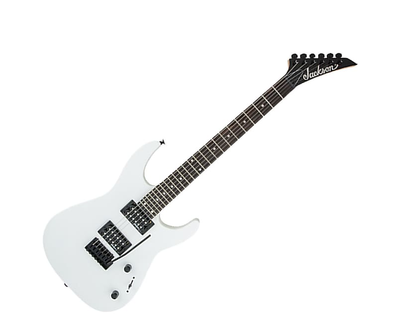 Jackson JS Series Dinky JS12 Guitar - Snow White w/Amaranth FB image 1