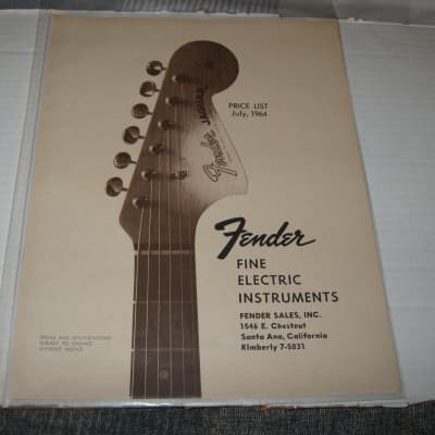 Fender price list 1964 image 1