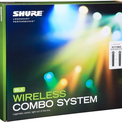 Shure BLX288/B58 Wireless Microphone System for Two Vocalists with BLX88 Dual Channel Receiver and 2X BLX2 Handheld Transmitters with BETA 58A Mic Capsules Optimized for Lead Vocals - H10 Band image 3