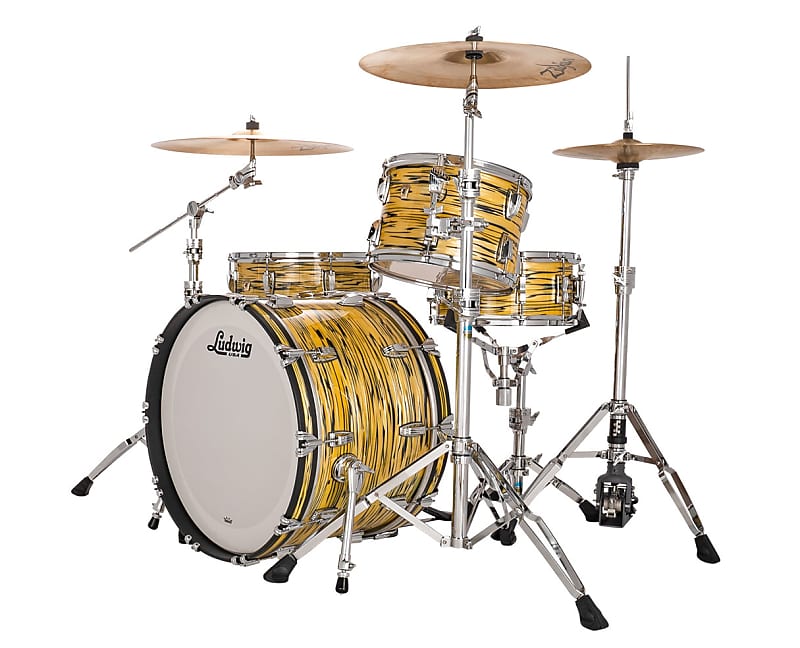 Ludwig Classic Maple Fab 3-pc Shell Pack w/ 22" Kick - Lemon Oyster - Used image 1