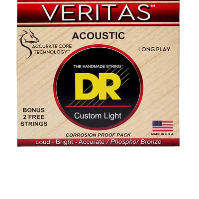 DR VTA-11 - Veritas - Coated Core Technology, jeu guitare acoustique, Custom Light 11-50 image 1
