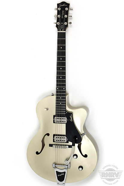 Godin 5th Avenue Uptown LTD SilverGold With TV Jones Pickups