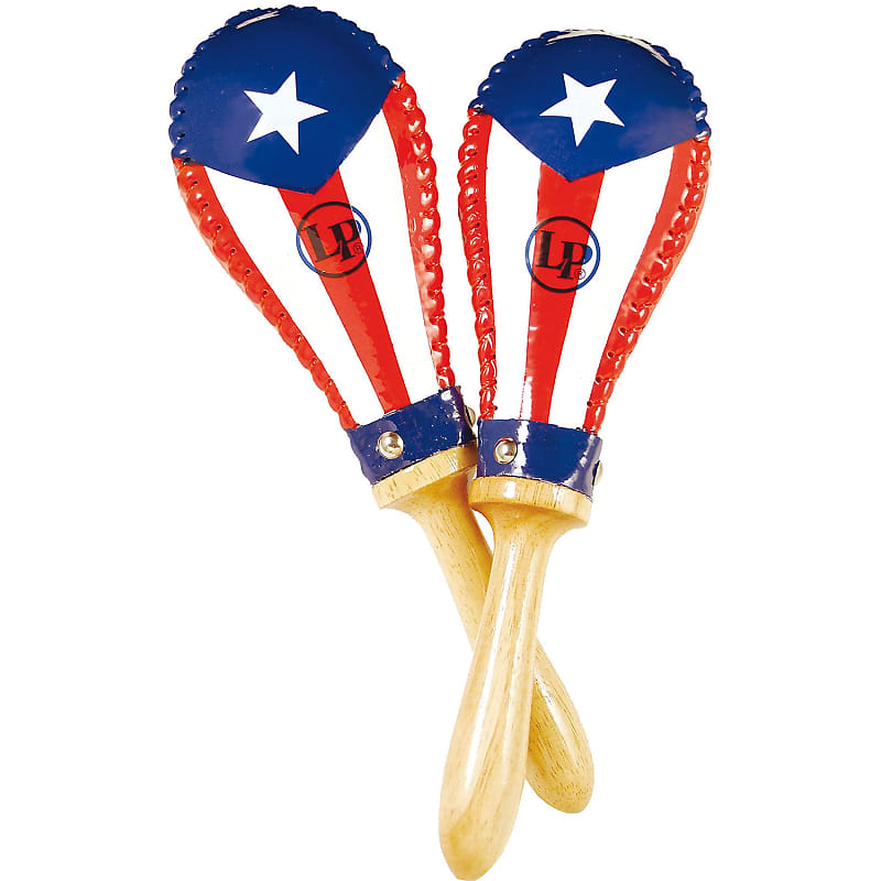 LP Maracas Rawhide Salsa Puerto Rico Flag image 1