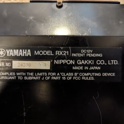 Yamaha RX21 Digital Rhythm Programmer 1985 - Black image 2