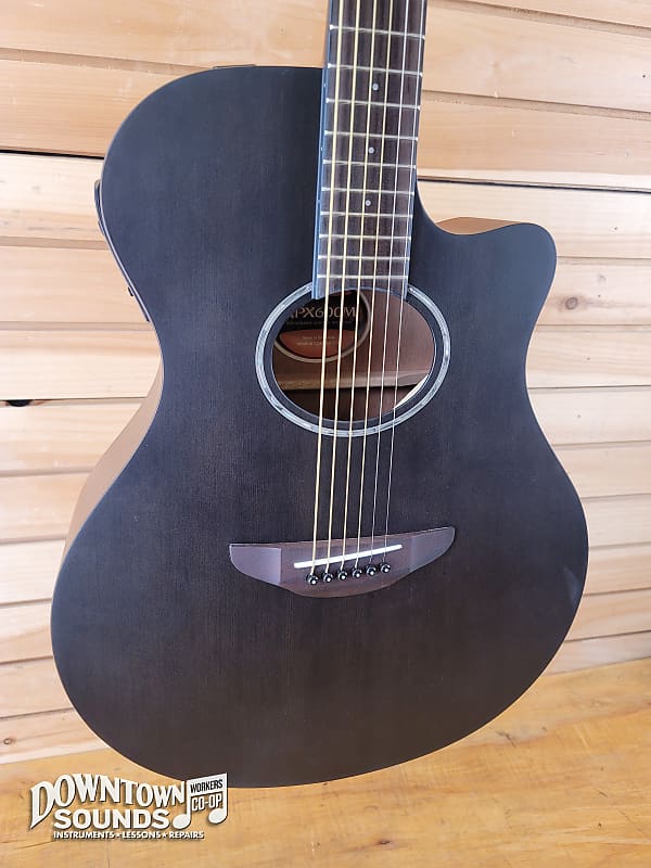 Yamaha APX600M Thin Body Acoustic/Electric Guitar - Matt Smoky Black -  889025140867