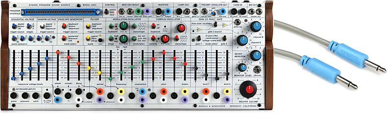 Buchla Easel Command Desktop Synthesizer Bundle with Buchla 3.58mm  TiniCable - 36-inch Blue