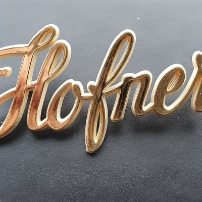 Hofner NOS 60's violin bass headstock plastic logo decal image 1
