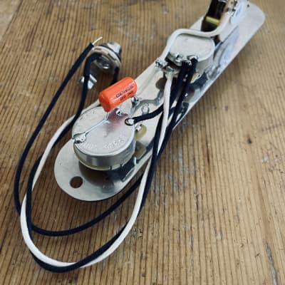Fender Telecaster Wiring Harness Upgrade 500k CTS Pots .022 Orange Drop Cap Oak Grigsby Switch Plate/Knobs image 5