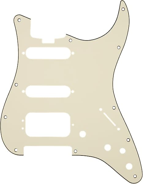 Genuine Fender American ELITE Strat/Stratocaster Pickguard HSS, PARCHMENT, 3-Ply image 1