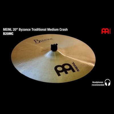 Meinl Byzance Traditional Medium Crash Cymbal 20 image 2