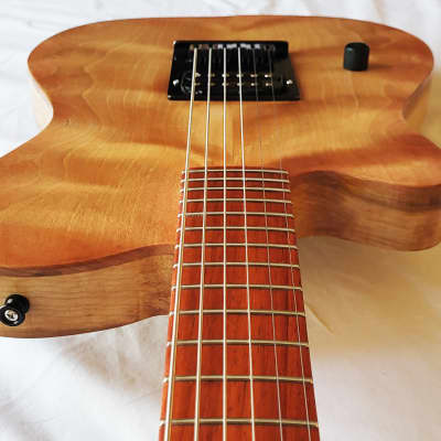 Left Hand - Baritone -Dood Craft Guitars - The Essie 28 -  Natural Amber image 8