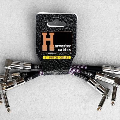Harvester Patch Cables 3 pack, 6 inch High Quality Tour Grade. B-01 for sale