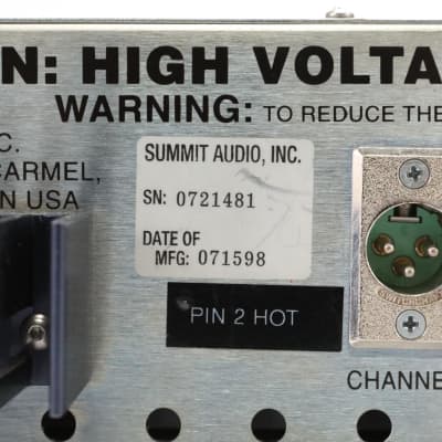 Summit Audio DCL-200 Dual Compressor Limiter w/ Manual & XLR Cables #48738 image 13