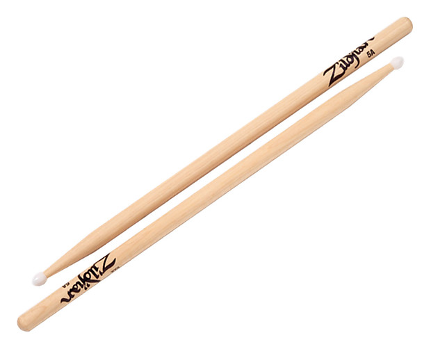 Zildjian 5ANN Hickory Series 5A Nylon Tip Drum Sticks image 1