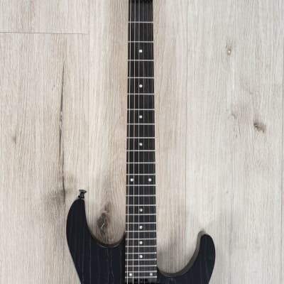 ESP USA M-II FR Guitar, Ebony Fretboard, Duncan Alnico II Pros, Black Open Grain image 4