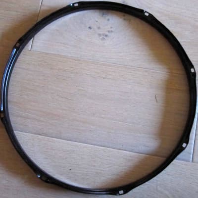 16" 8-Lug Triple-Flange Tom Rim Hoop BLACK NOS image 2