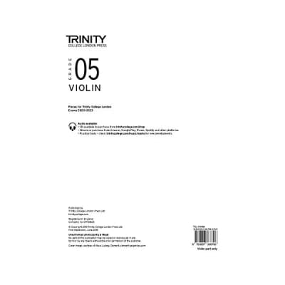 Trinity College London Violin Exam Pieces 2020-2023: Grade 5 (Violin Part Only) for sale