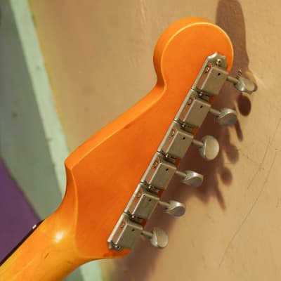 2023 Partscaster Strat-Style Electric Guitar Orange Fralins (VIDEO! Ready to Go) image 10