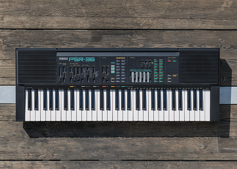 Yamaha PSR-36 keyboard with 2-operator FM synthesis and 12 bit drums image 1