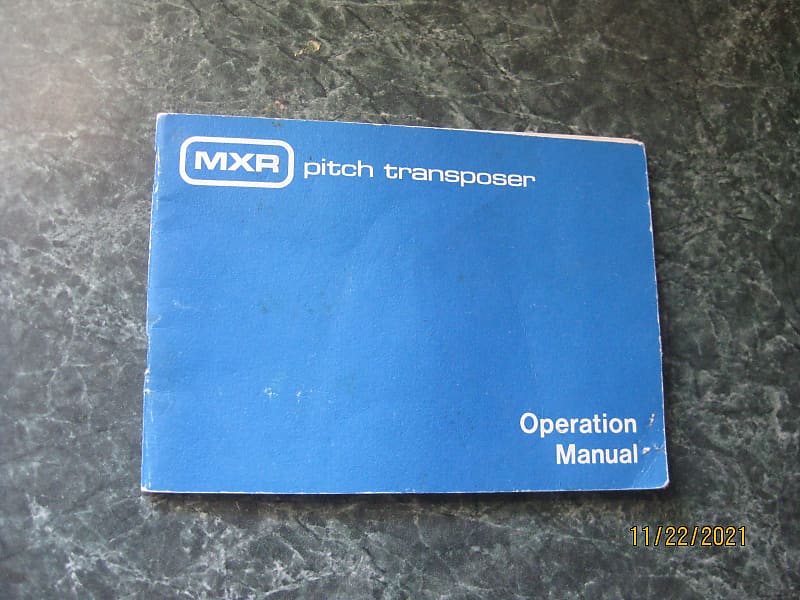 MXR Pitch Transposer Original Manual | Reverb