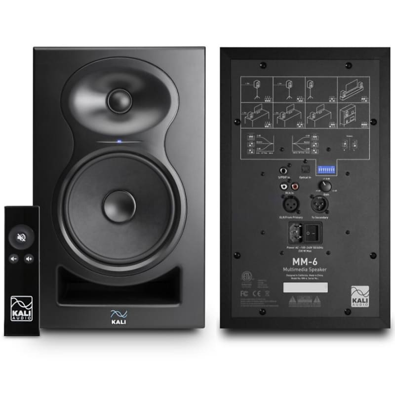 KALI AUDIO MM-6 320w Total Active Reference Monitor Pair with Remote  			