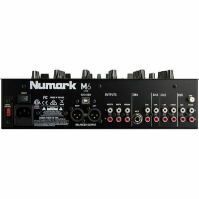Numark M6 USB Black 4-Channel USB DJ Mixer For Use w/ DJ Turntables & CD players image 3