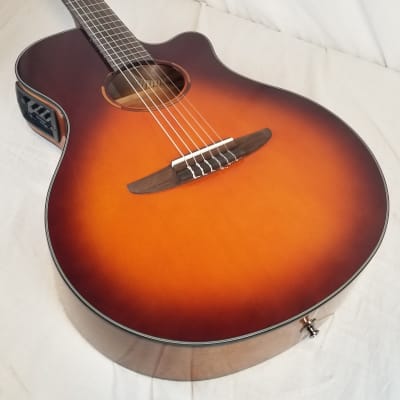 Yamaha NTX1 Acoustic Electric Nylon String Classical Guitar, Brown Sunburst image 6
