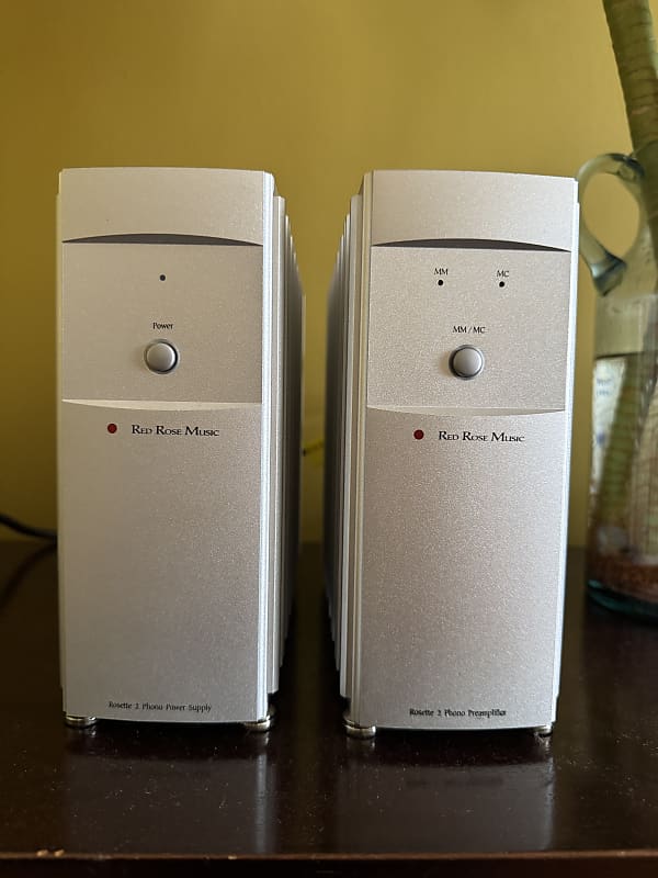 Red Rose Rosette 2 - Silver  			