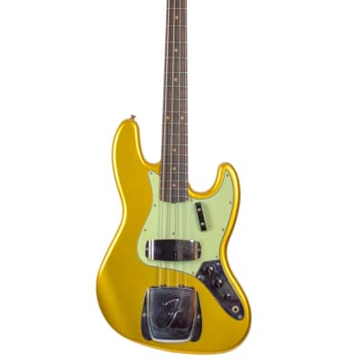 New Fender Custom Shop Time Machine Collection '63 Jazz Bass Journeyman Aged Aztec Gold image 7