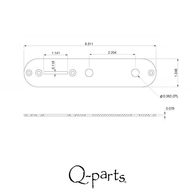 Fender telecaster control clearance plate