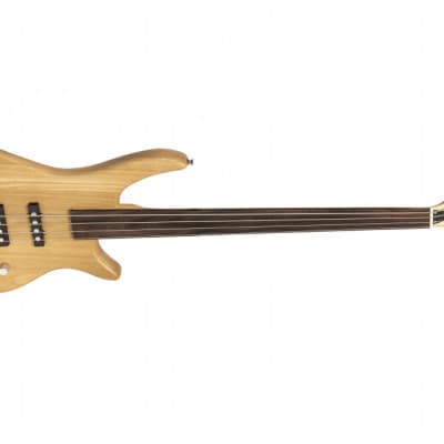 Stagg Fusion 40 Fretless Solid Ash 4-String Electric Bass Natural SBF-40 NAT FL image 3