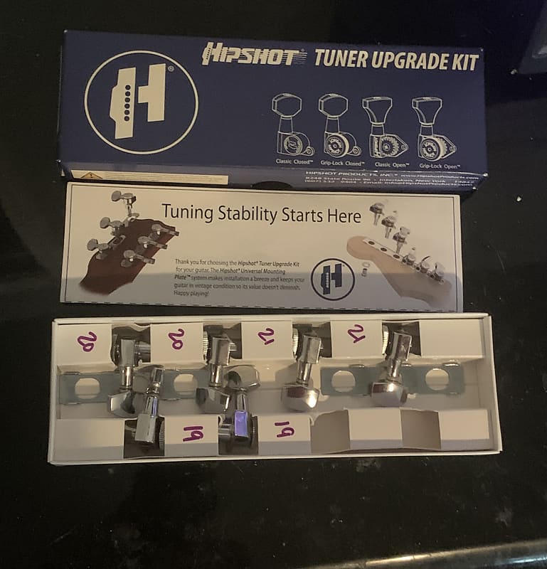 Hipshot Griplock 10mm Locking Tuners, Enclosed gear, Reverb